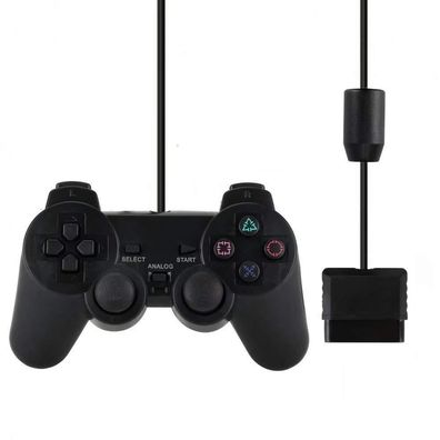 Kabelgebundenes Gamepad, Joystick für Sony PS2-Controller - Vibrationsschock