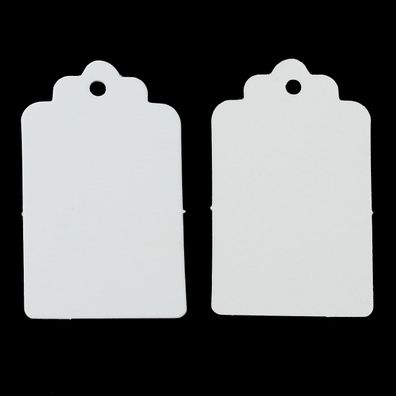 100 Geschenkanhänger 3x5 cm Miniblings Geschenk Etiketten Anhänger Weiß
