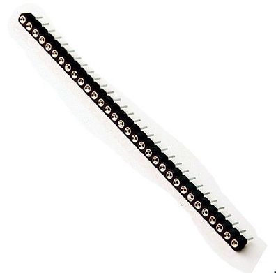 Präz.-Buchsenleiste 32-polig 1-reihig 1x32 Pin, gerade, RM2.54, h=4.5mm AU, 2St