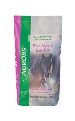 AGROBS Pre Alpin Senior 12,5 kg Rohfaser Heuersatz Zähne Kauprobleme alte Pferde
