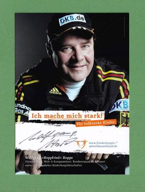 Wolfgang Hoppe ( Olympiasieger im Bobsport) - persönlich signiert
