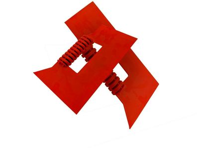 2x Tapezierrakel Tapetenglätter Andrückspachtel Griff flexibler Kunststoff, rot