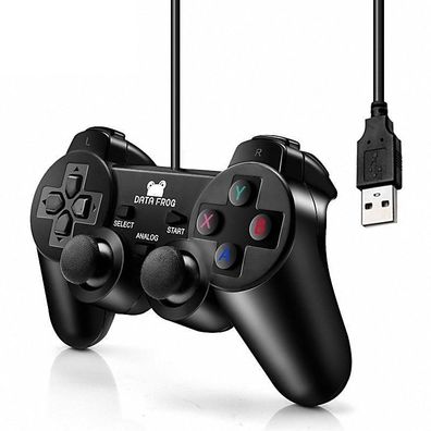 Joystick verkabelt USB, PC-Controller für PC-Computer, Laptop - schwarz 1St