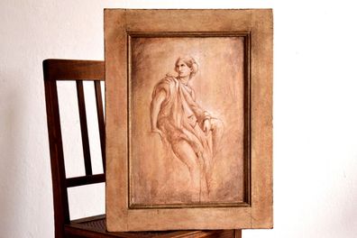 Gemälde handgemalt Raphael Phrygische Sibylle 60 x 46cm Holz Fine Art Reproduktion