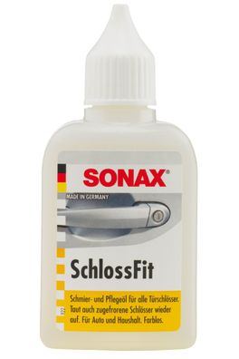 Sonax SchlossFit ÖlSpray PflegeÖl Schmieröl TürSchloss SchlossÖl Enteiser