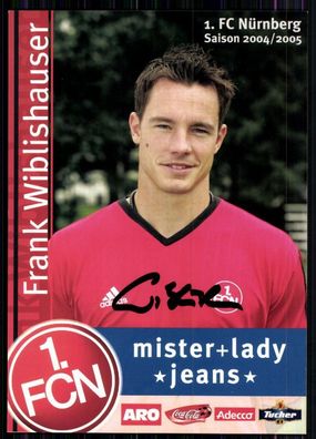 Frank Wiblishauser 1. FC Nürnberg 2004-05 Original Signiert + A 83568