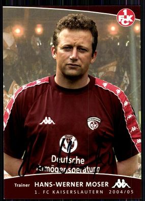 Hans-Werner Moser 1. FC Kaiserslautern 2004-05 Original Signiert + A 83594