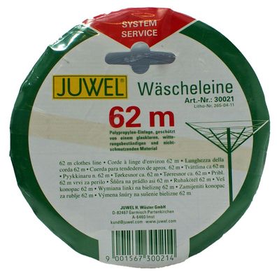 Juwel Wäschespinnen Wäscheleine 62m Trockenleine Ersatzwäscheleine
