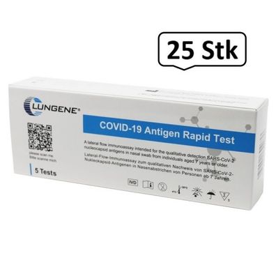 COVID-19 Antigen Schnelltest Nasenabstrich, 25 Stück, Coronaschnelltest für Laie