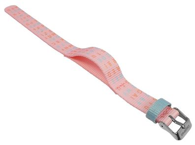 Calypso Textilband 14mm | Nylon rosa bunte Buchstaben > K5811/1