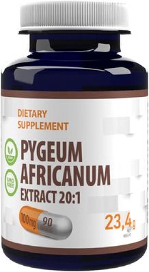Pygeum Africanum 20000mg Equivalent (100mg of 20:1 Extract) 90 Vegan Caps. Hepatica