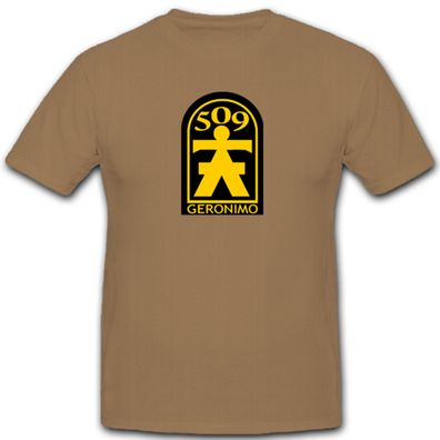 509th Parachute Infantry Battalion Geronimo Usa Wwii WK Bataillon T Shirt #4582