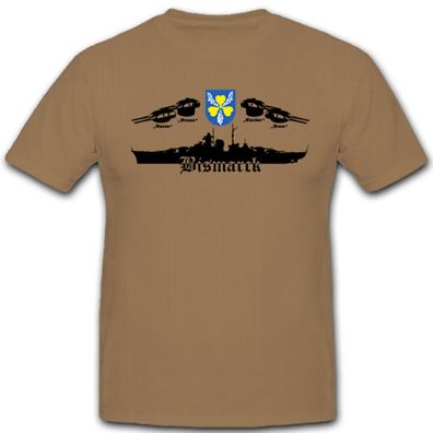 Marine Bismarck Türme WK Schlachtschiff- T Shirt #4474