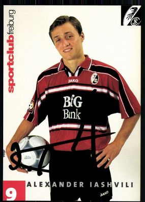 Alexander Iashvili SC Freiburg 2000-01 Autogrammkarte Original Signiert+ A 84599