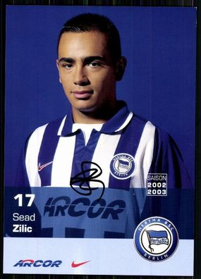 Sead Zilic Hertha BSC Berlin 2002-03 Autogrammkarte Original Signiert + A 84185