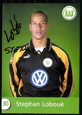 Stephan Loboue VFL Wolfsburg 2000-01 Autogrammkarte Original Signiert + A 84553