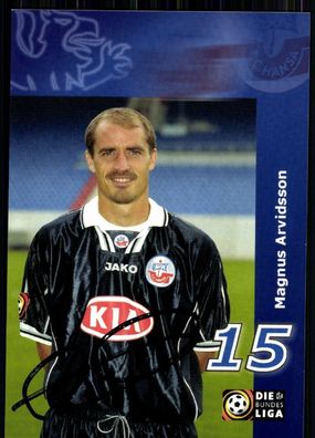 Magnus Arvidsson FC Hansa Rostock 2001-02 Original Signiert + A 84465