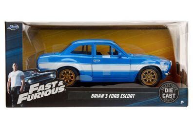 Jada Toys 253203024 Brian's 1974 Ford Escort 1:24 Modellauto Auto Filmreihe