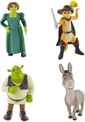 Comansi Shrek Figuren Set Shrek Fiona Esel Kater Kuchen Torte Sammelfigur Figure