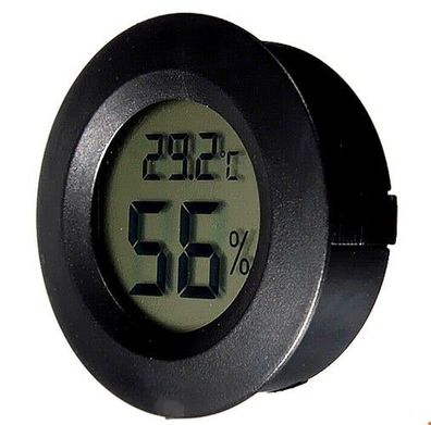Einbau LCD Thermometer -50-99 °C inkl. Hygrometer schwarz, Grad/ Farenheit, 1St.