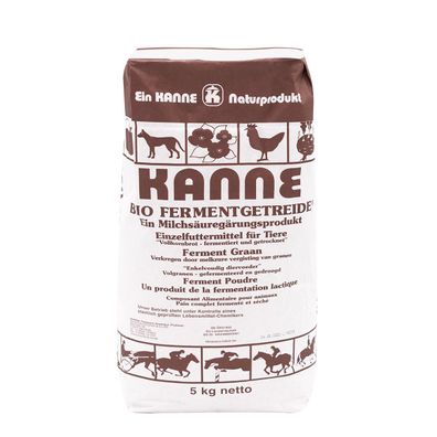 Kanne Bio-Enzym-Fermentgetreide 5 kg Darmsanierung Pferde Hunde Katzen Tiere