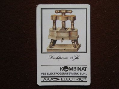 DDR Taschenkalender AKA Electric VEB Elektrogeräte Suhl , 1984