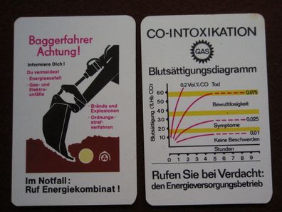 2 DDR Taschenkalender EV Energieversorgung Kombinat 1982, Unfallverhütung