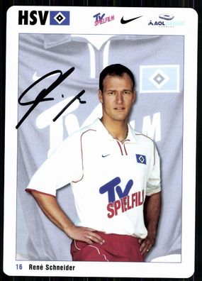 Rene Schneider Hamburger SV 2001-02 Autogrammkarte Original Signiert + A 84498