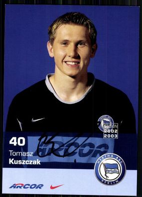 Tomasz Kuszczak Hertha BSC Berlin 2002-03 Original Signiert + A 84183