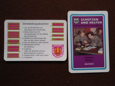 2 DDR Taschenkalender ZV Zivilverteidigung Abzeichen 1980 / 82