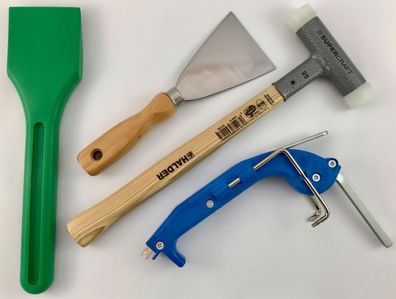 Montage-Werkzeug-Set, Multifunktionsschlüssel, Klotzheber, Spachtel, Hammer
