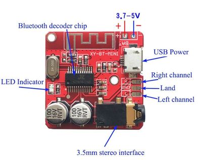 Bluetooth Audio Receiver Board - XY-BT-MINI / HW-770 V0.2 - Modul