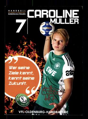 Caroline Müller Autogrammkarte VFL Oldenburg Original Handball + A 166287