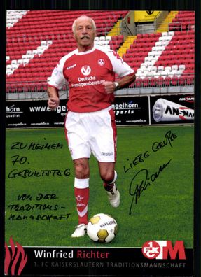 Winfried Richter 1 FC Kaiserslautern Autogrammkarte Original Signiert + A 216141