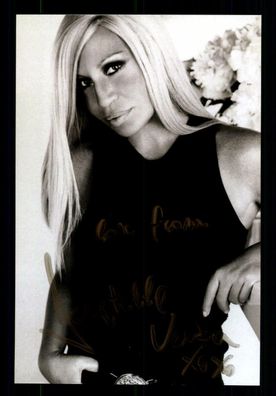 Donatella Versace Modeschöpferin Autogrammkarte Original Signiert + G 32151