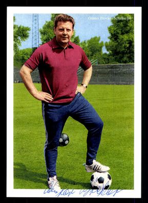Günter Brocker Autogrammkarte FC Schalke 04 Trainer 60er Jahre Orig Sign ( + 2015)