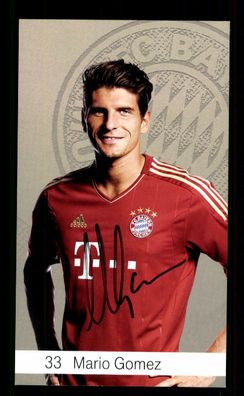 Mario Gomez Autogrammkarte Bayern München 2012-13 Original Signiert
