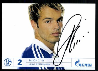 Heiko Westermann Autogrammkarte FC Schalke 04 2007-08 Original Signiert+ A 89115