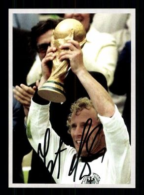 Berti Vogts Autogrammkarte DFB Weltmeister 1974 Original Signiert