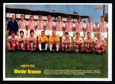 Werder Bremen Mannschaftskarte 1971-72