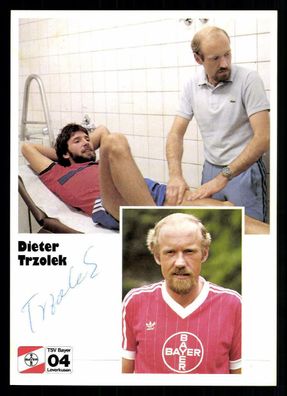 Dieter Trzolek Autogrammkarte Bayer Leverkusen 1986-87 Original Sign + A 68034