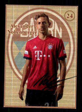 Alexander Nollenberger Autogrammkarte Bayern München Amateure 2018-19 Orig Sign