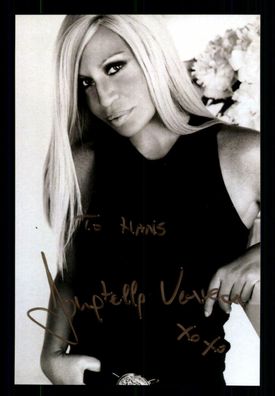 Donatella Versace Modeschöpferin Autogrammkarte Original Signiert + G 32150