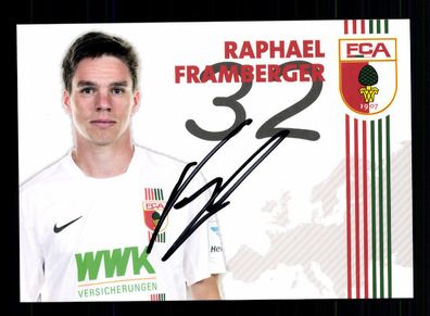 Raphael Framberger Autogrammkarte FC Augsburg 2015-16 Original Signiert + A 216157
