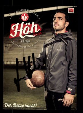 Sven Höh Autogrammkarte 1 FC Kaiserslautern 2015-16 Original Signiert + A 172202