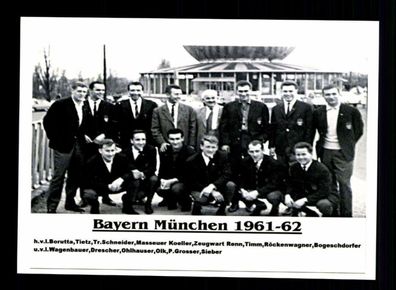 FC Bayern München Mannschaftskarte 1961-62 + 2