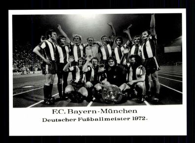 FC Bayern München Mannschaftskarte Deutscher Meister 1972