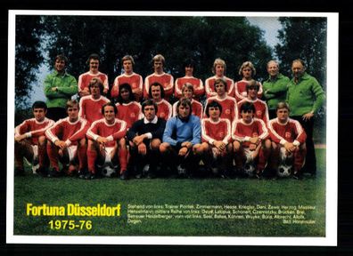 Fortuna Düsseldorf Mannschaftskarte 1975-76