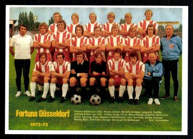 Fortuna Düsseldorf Mannschaftskarte 1972-73