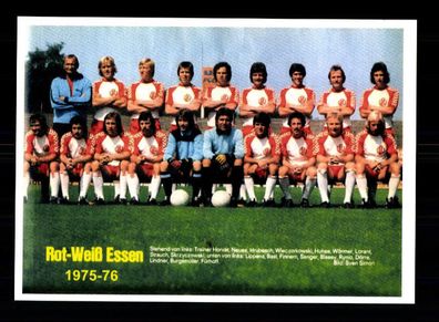 Rot Weiss Essen Mannschaftskarte 1975-76